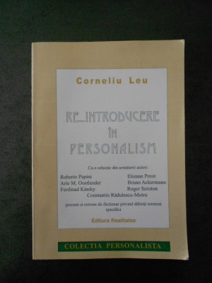 CORNELIU LEU - RE ... INTRODUCERE IN PERSONALISM foto