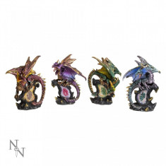 Set 4 statuete Dragonii protectori 11 cm foto