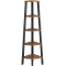 VASAGLE Raft de colt cu 5 etaje, tip biblioteca, cadru metal si polite lemn, 33x34x159cm, industrial, maro rustic si negru Household NewTrend