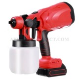 Pistol de vopsit electric, portabil, 3 moduri de pulverizare ajustabile, rosu, 800ml, 2 acumulatori 48VF
