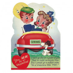 Sticker decorativ Retro Valentine's Day, Multicolor, 75 cm, 6021ST