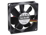 Ventilator axial 24V DC 80mm 72m3/h 34dBA