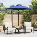 Cumpara ieftin Umbrelă soare grădină st&acirc;lp din oțel/LED antracit 225x225x212cm