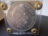 Monedă 5 Francs 1839 W &ndash; Franța &ndash; Louis Philippe I &ndash; Argint, Europa