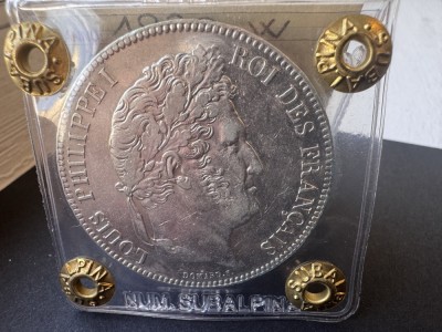 Monedă 5 Francs 1839 W &amp;ndash; Franța &amp;ndash; Louis Philippe I &amp;ndash; Argint foto