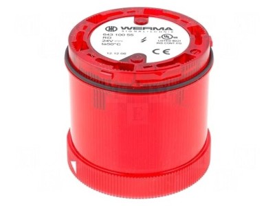 Semnalizator luminos cu xenon roșu 24VDC IP65 foto