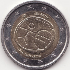 Moneda Spania - 2 Euro 2009 - A 10-a aniversare a Uniunii Monetare Europene