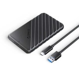 Rack Orico 25PW1-C3-BK USB3.2 2.5 inch conector USB Type-C 130x80x15mm negru