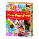 Set creativ DIY - Animalute pom pom, 4M