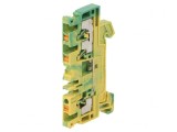 Conector Șine 2,5mm2 1 Piste 3 Borne Galben-Verde