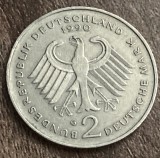 C50 - Moneda foarte veche - Germania - 2 marci - 1990 litera G