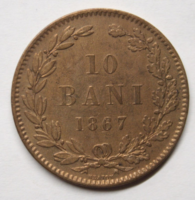 10 BANI 1867 HEATON . DETALII FOARTE FRUMOASE . foto