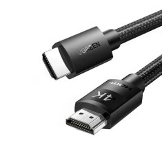CABLU video Ugreen, &amp;quot;HD119&amp;quot; HDMI (T) la HDMI (T), rezolutie maxima 4K UHD (3840 x 2160) la 60 Hz, braided, 3m, negru &amp;quot;40102&amp;quot; (timbru verde 0.8 lei) - foto