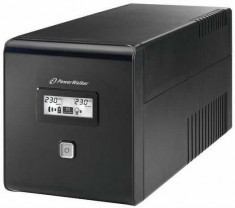 UPS line interactiv 1000VA 600W, iesire 2xShuko, baterie 2x12V 7Ah Powerwalker foto