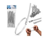 Set cleme din inox, 7,9x200mm, 100 bucati, Geko G17258