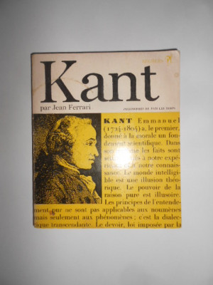 Jean Ferrari - Kant ou l&amp;#039;invention de l&amp;#039;homme (1971) foto