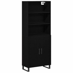 vidaXL Bufet 2 pcs Stejar negru 70 x 34 x 180 cm Lemn compozit
