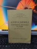 I.D. Simian, Copiii debili și hypotrofia infantilă la mare, București 1933, 182