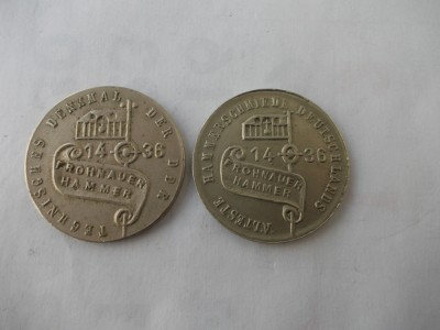 2 medalii vechi FROHNAUER HAMMER foto