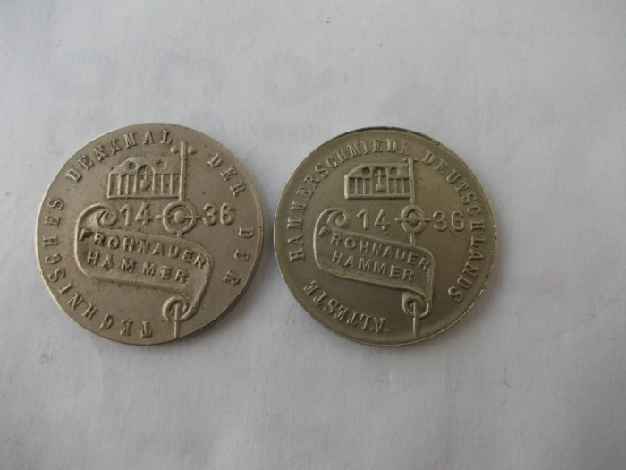 2 medalii vechi FROHNAUER HAMMER