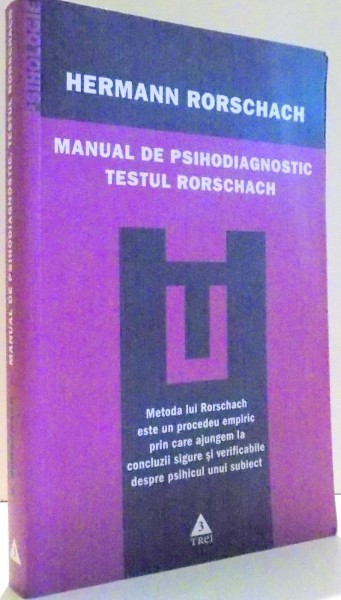 MANUAL DE PSIHODIAGNOSTIC, TESTUL RORSCHACH de HERMANN RORSCHACH ...