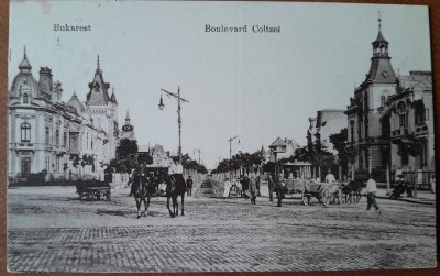 Carte postala, Bucuresti Bulevardul Coltei, 1918 foto