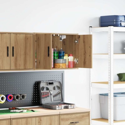 vidaXL Dulap de perete de garaj Artisan Stejar lemn prelucrat foto