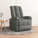 vidaXL Fotoliu rabatabil, gri &icirc;nchis, material textil