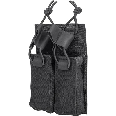 Port Incarcator Dublu Pistol Velcro Negru Mil-Tec foto