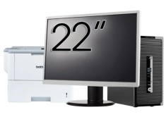 Pachet Calculator Second Hand HP ProDesk 490 G3 Tower, Intel Core i5-6400 2.70GHz, 8GB DDR3, 500GB HDD, DVD-ROM + Monitor 22&amp;quot; &amp; Imprimanta Brothe