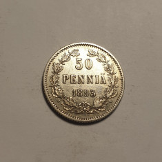 Finlanda 50 Pennia 1893 Piesa Frumoasa