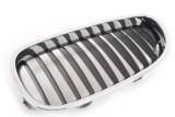 Grila radiator Bmw Seria 5 (E60/E61), 06.2003-06.2010, stanga, crom/negru, 51137027061, 2017053J