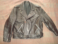 Geaca Moto/Motor/Rock/Rocker/barbati/vintage/casual/piele naturala de bovina foto