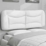 VidaXL Pernă pentru tăblie pat, alb, 120 cm, piele artificială