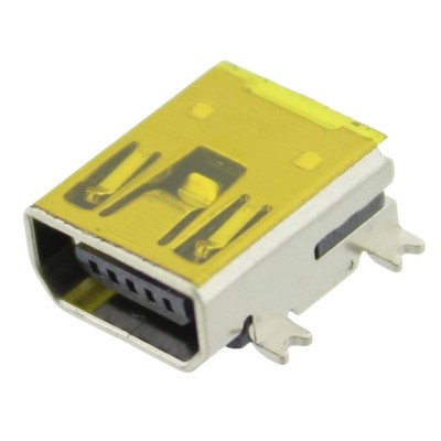Conector USB AB mini, pentru PCB, SMT, 5 pini, orizontal, 004391 foto