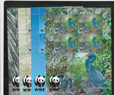 Penrhyn 2008- Fauna,WWF,Pasari,Coli suvenir,4 serii,MNH,Mi.611-614KB foto