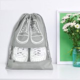 Sac depozitare incaltaminte, pentru voiaj sau depozitare, rezistent la praf, compatibil cu masina de spalat, 27 x 36 cm, gri deschis, Flippy