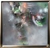 Vas oniric imperfect cu flori de noapte pictura colectie Kloska, Natura statica, Acrilic, Abstract