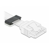 Set 10 bucati suport cu adeziv pentru cablu flat/plat Negru, Delock 60185
