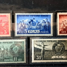 TIMBRE ROMÂNIA MNH LP 273/1950 G.M.A -F.G.M.A. Serie simplă