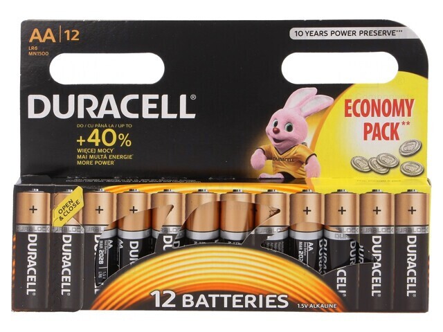 Baterie alcalină AA 1,5V nere&icirc;ncărcabilă BASIC - 12 buc.