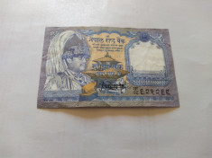 Bancnota 1 Rupie Nepal foto