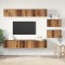 vidaXL Set comodă TV 8 pcs Lemn vechi 60 x 30 x 30.5 cm Lemn compozit