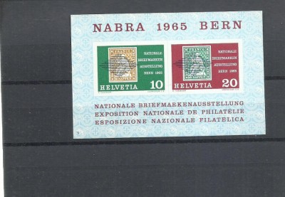 TSV* - BLOC ELVETIA 1965 MICHEL 812 - 813, NESTAMPILAT MNH/** LUX, PERFECTA foto