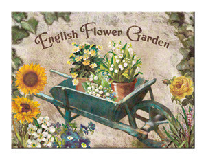 Magnet - Flower Garden Blue Barrow foto
