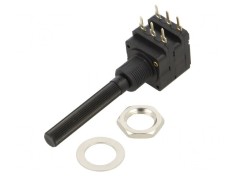 Potențiometru axial 200k&Omega; 200mW THT 6mm stereofonic plastic