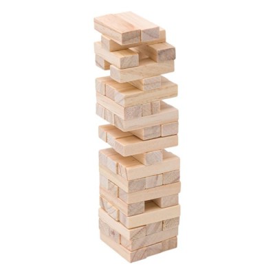 Joc Tumblin Tower, tip Jenga, din lemn, 45 piese, 4.5x1.5x1cm foto