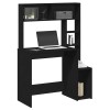 Birou cu rafturi vidaXL, negru, 100x45x140 cm, lemn compozit - birou calculator, gaming, studiu