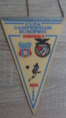 D9 132 - fanion - sport - fotbal - Steaua Bucuresti - Benfica Lisabona - CCE - 6 aprilie 1988