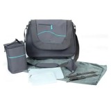 Geanta multifunctionala cu accesorii incluse BO Jungle pentru bebelusi, Gri